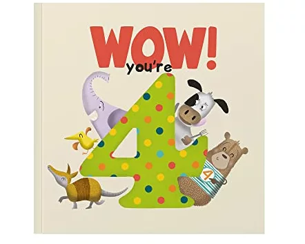 WOW! You're Four birthday book