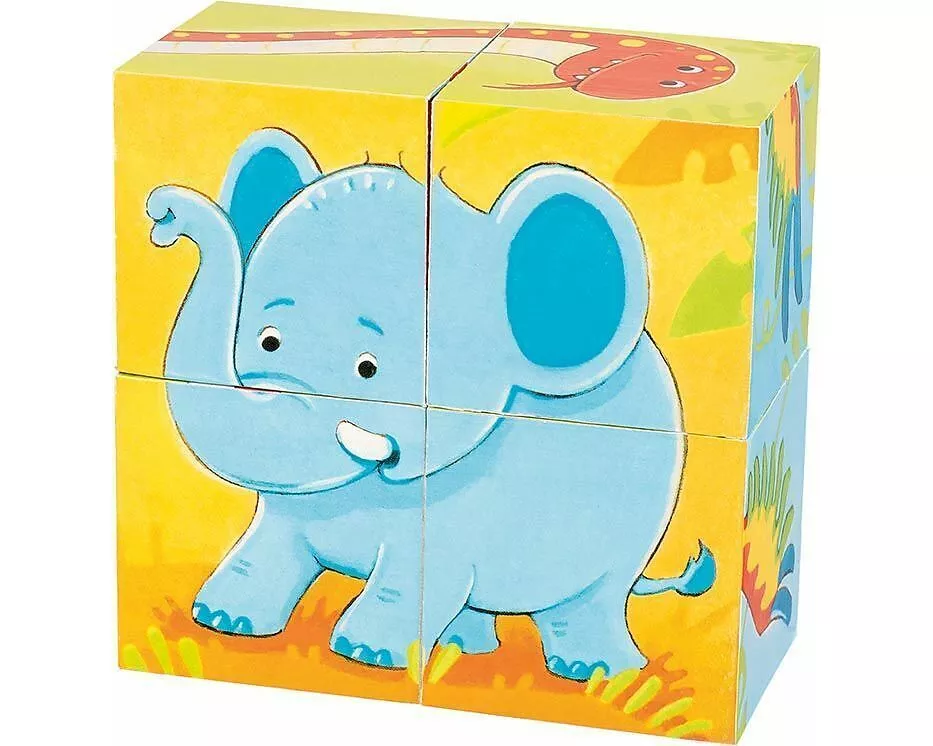 Würfelpuzzle Wilde Tiere