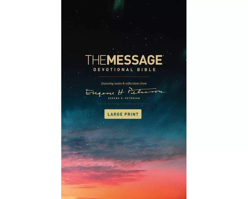 The Message Devotional Bible, Large Print (Softcover)