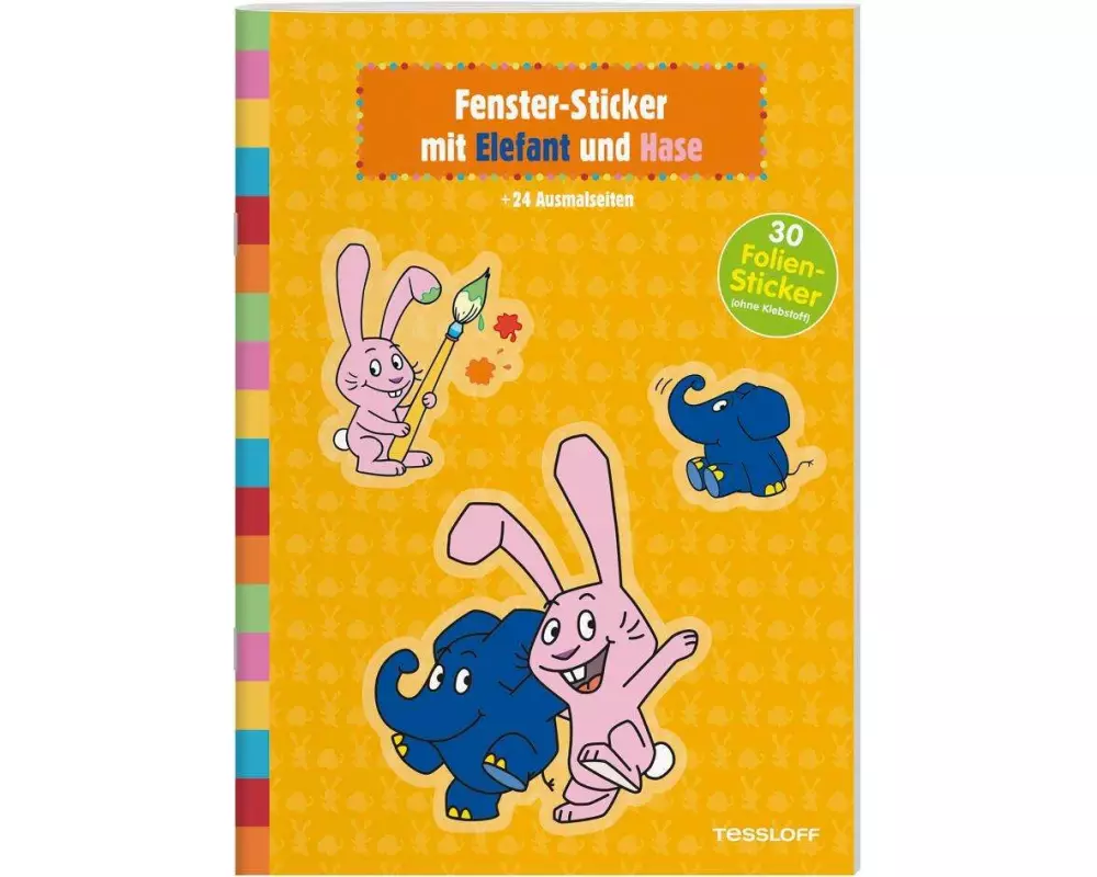 Fenster-Sticker mit Elefant und Hase