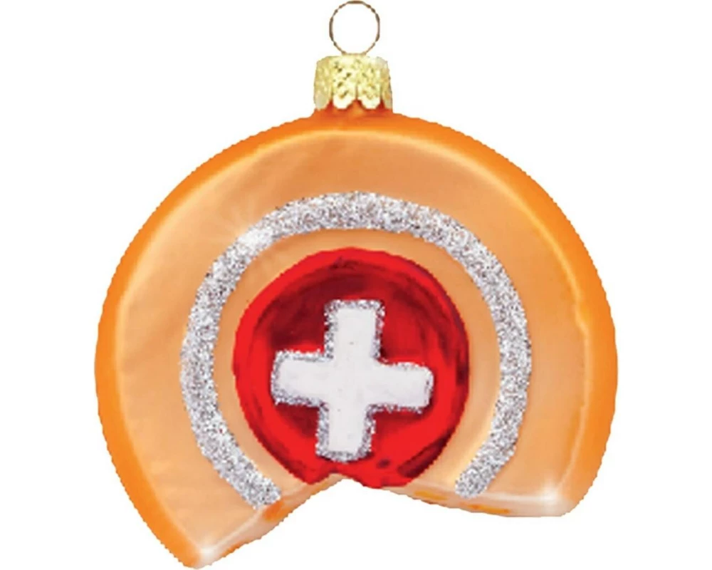 creanorm Weihnachtskugel Schweizer Käse Mehrfarbig