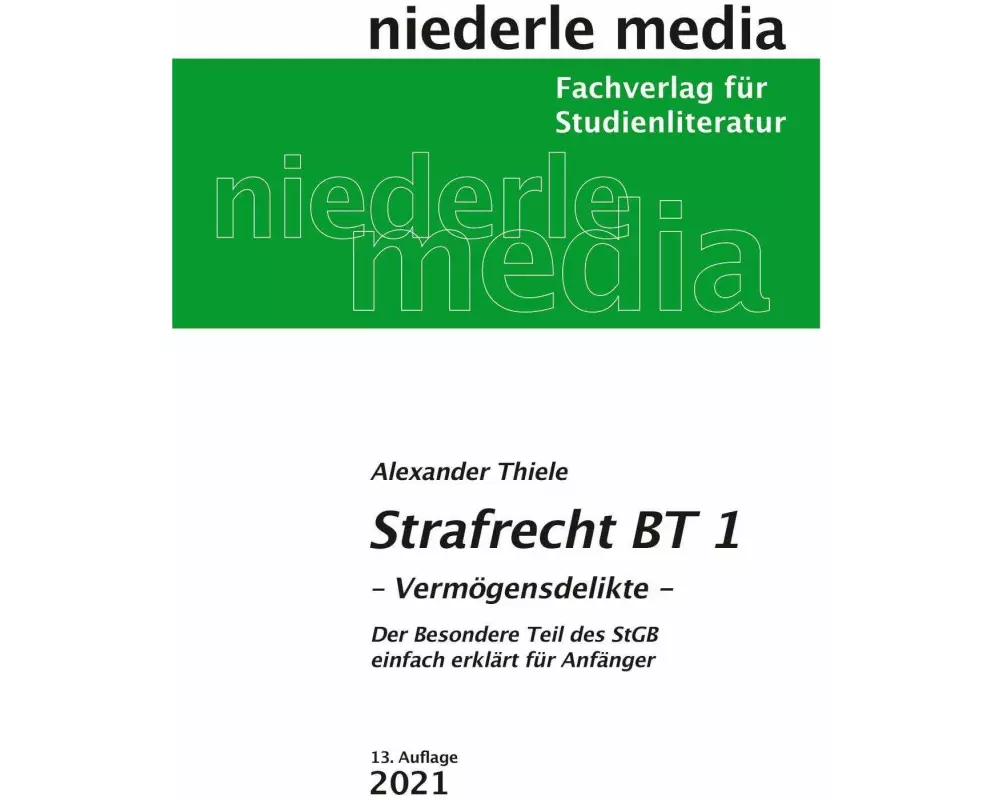 Strafrecht (BT) 1 Vermögensdelikte
