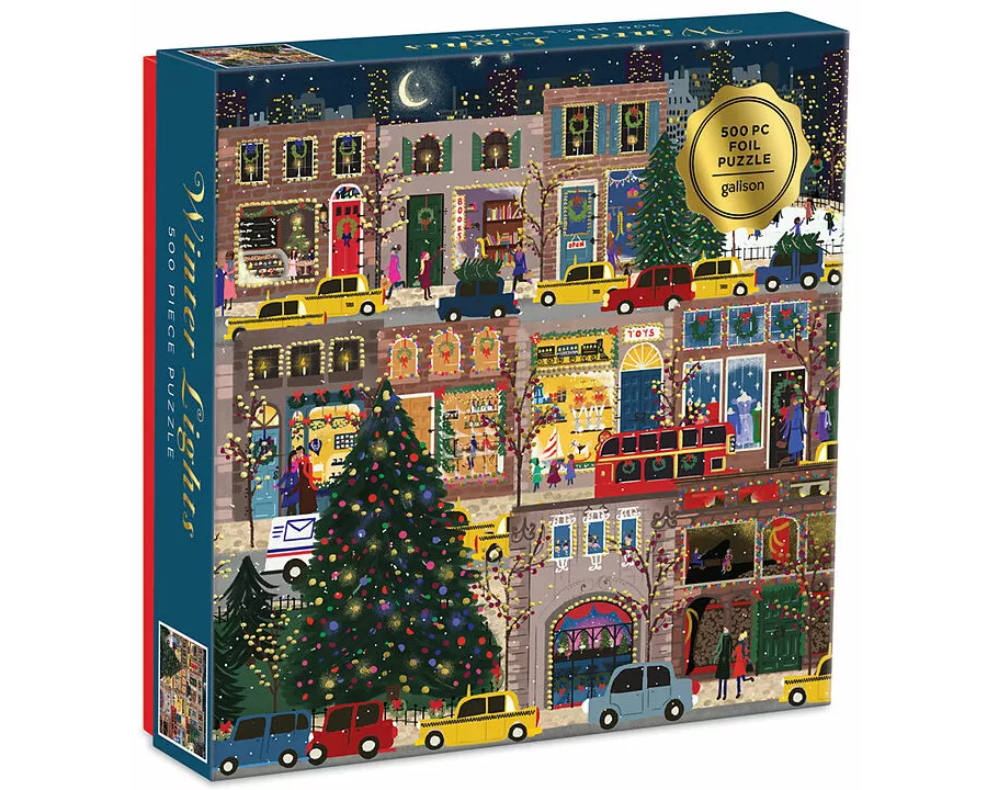 Winter Lights Foil Puzzle 500 Piece Puzzle