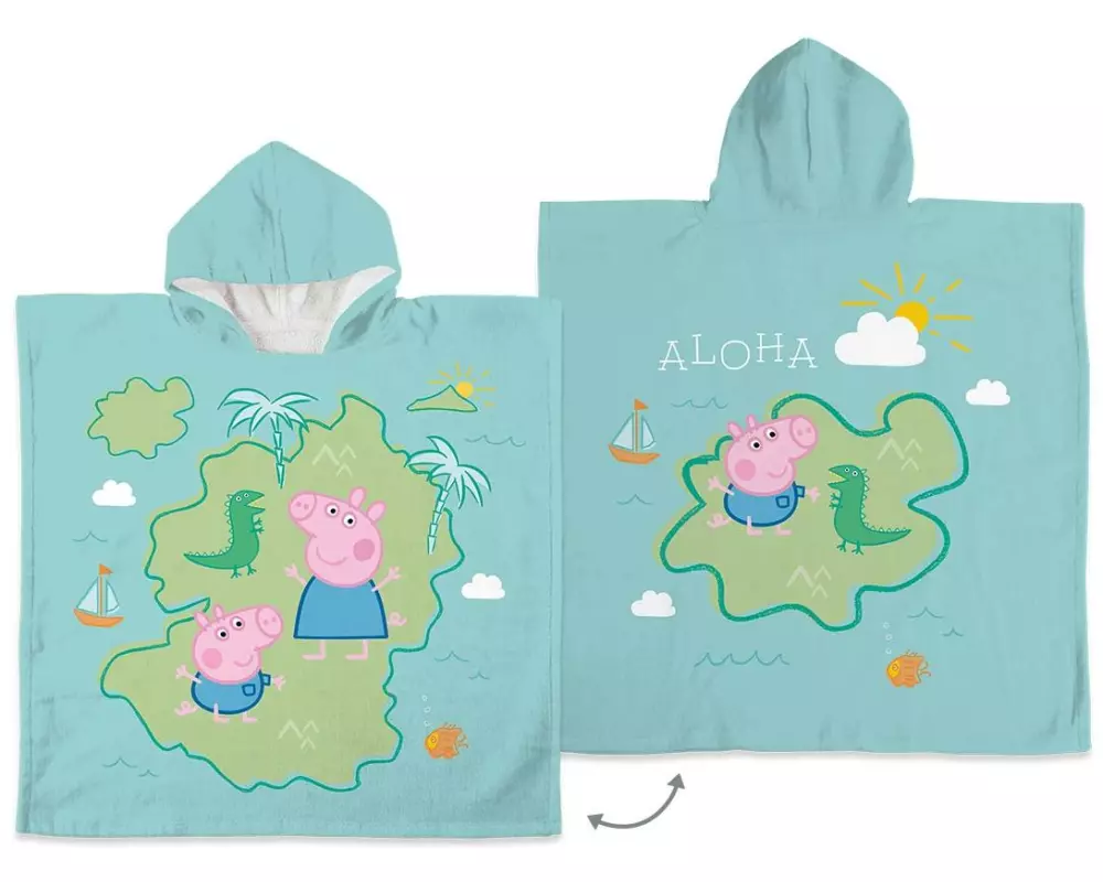 Herding Baby-Poncho Peppa Pig + George, 60 x 120 cm