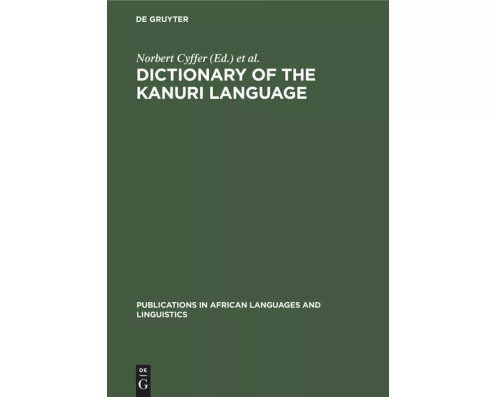 Dictionary of the Kanuri Language