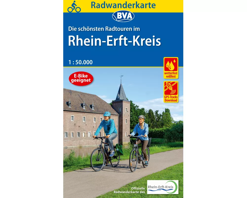 BVA Radwanderkarte Rhein-Erft-Kreis die schönsten Radtouren 1:50.000