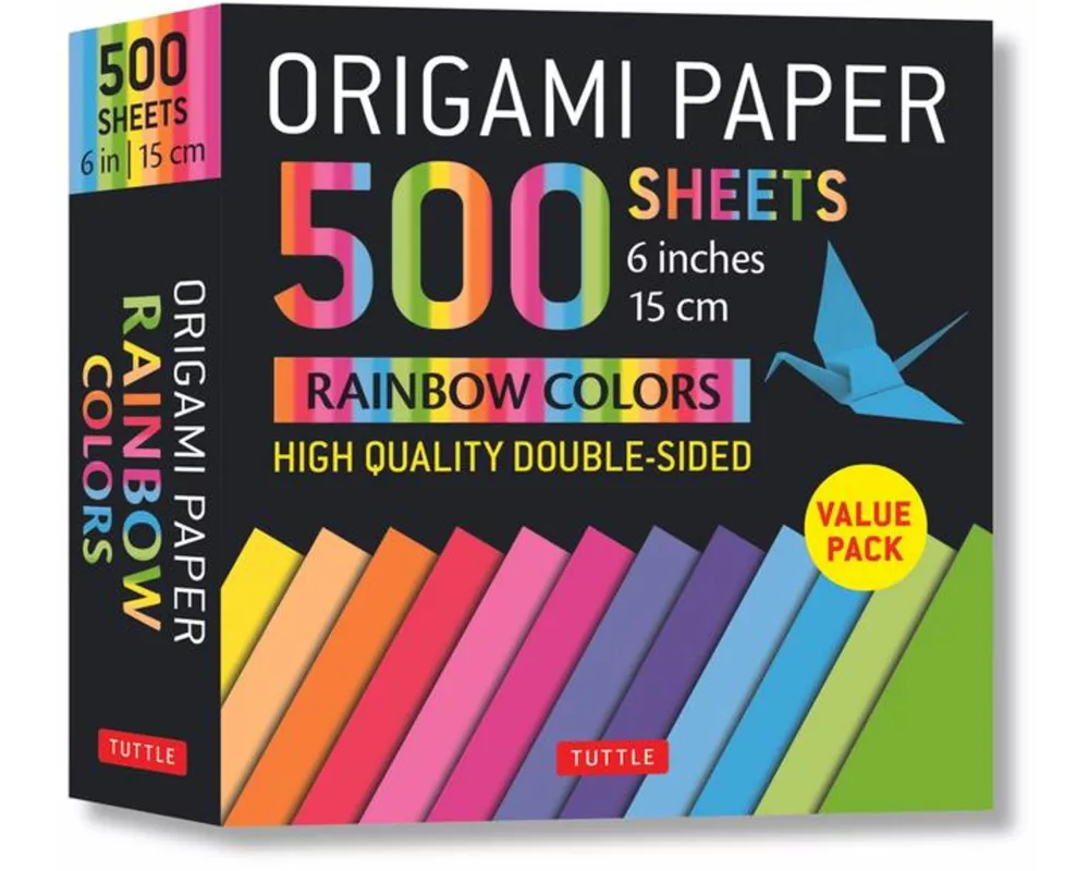 Origami Paper 500 sheets Rainbow Colors 6" (15 cm)