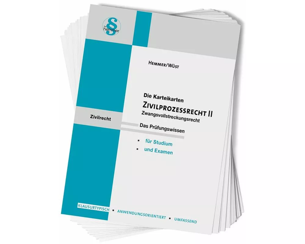 Zivilprozessrecht (ZPO) II. Karteikarten