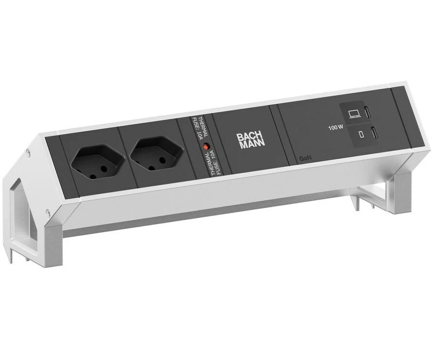 Bachmann Tischsteckdosenleiste DESK 2 Inox