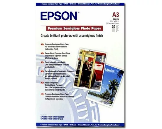Epson Premium semi gloss Photo Paper inkjet 251g/m2 A3 20 sheet