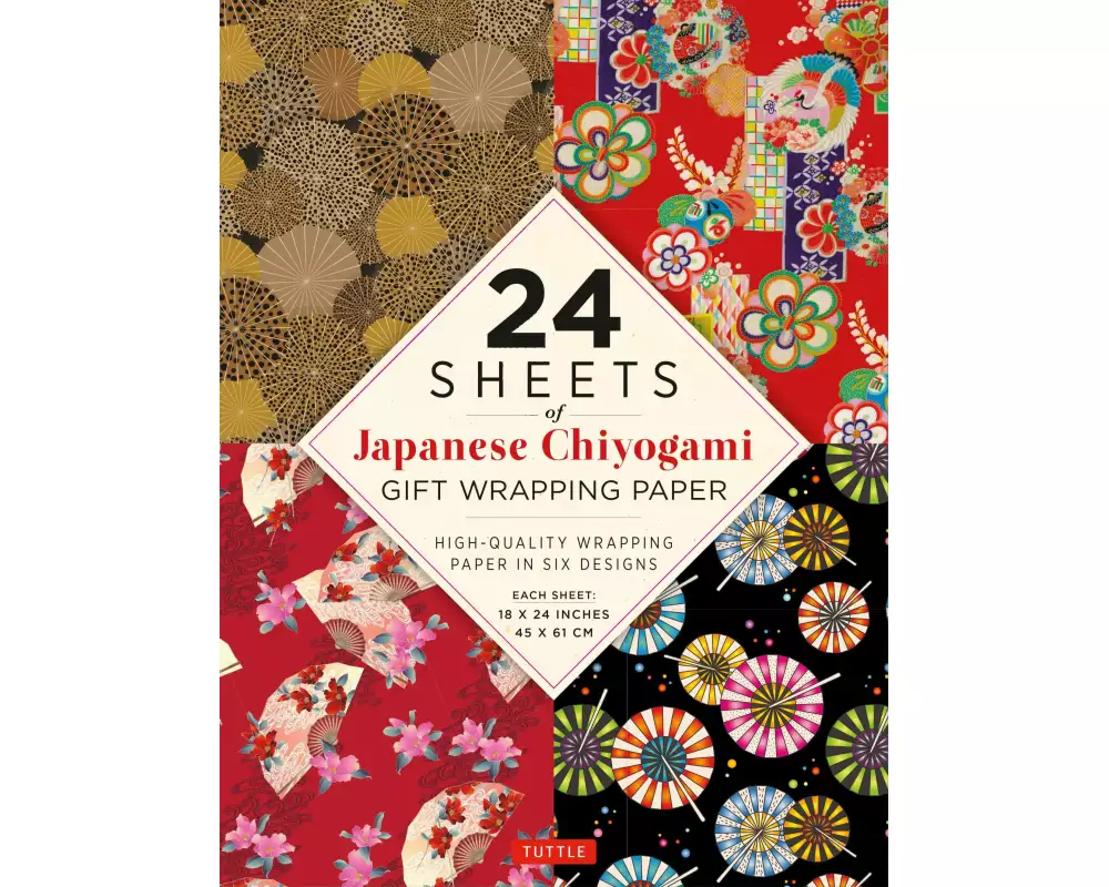 Japanese Chiyogami Gift Wrapping Paper - 24 Sheets