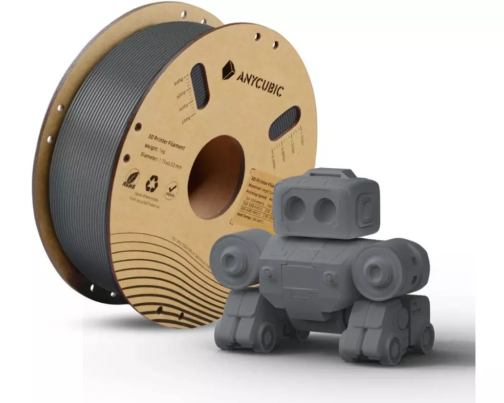 Anycubic Filament Anycubic PLA High Speed Grau/Grey 1.75 mm 1.125 kg