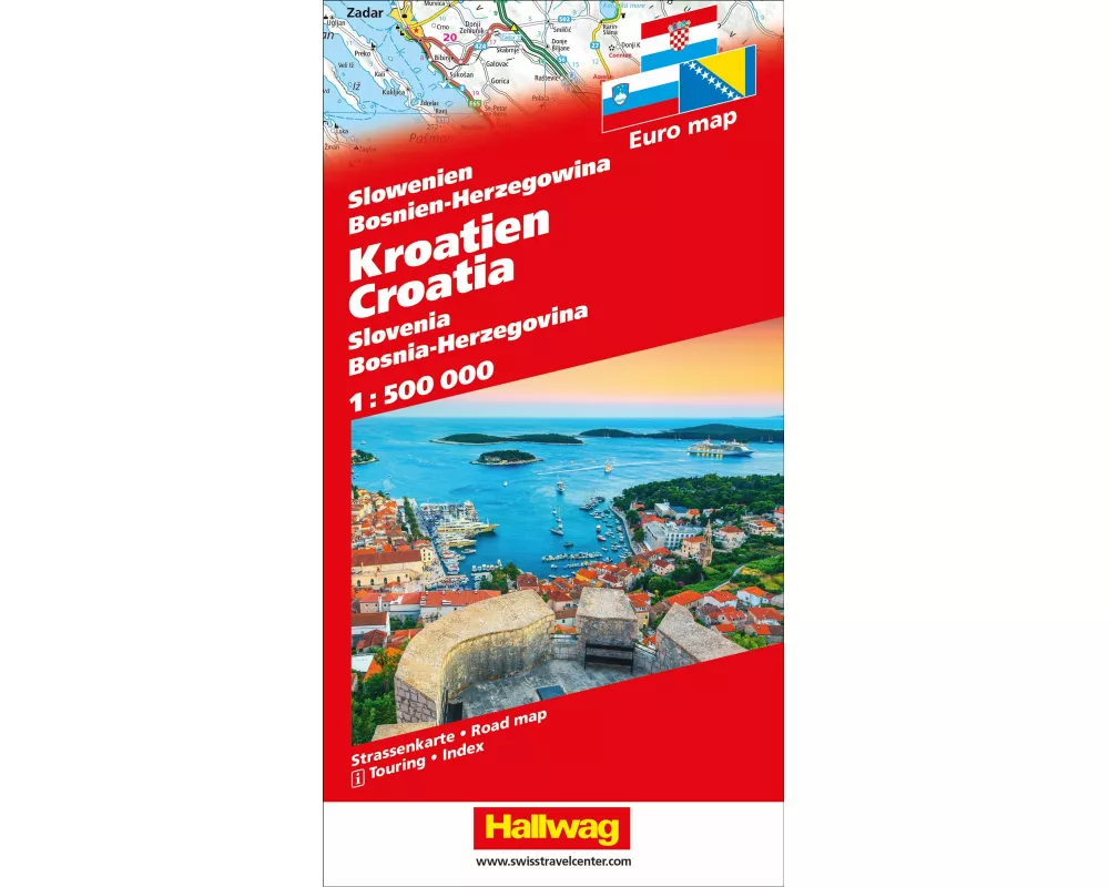 Hallwag Strassenkarte Kroatien 1:500.000