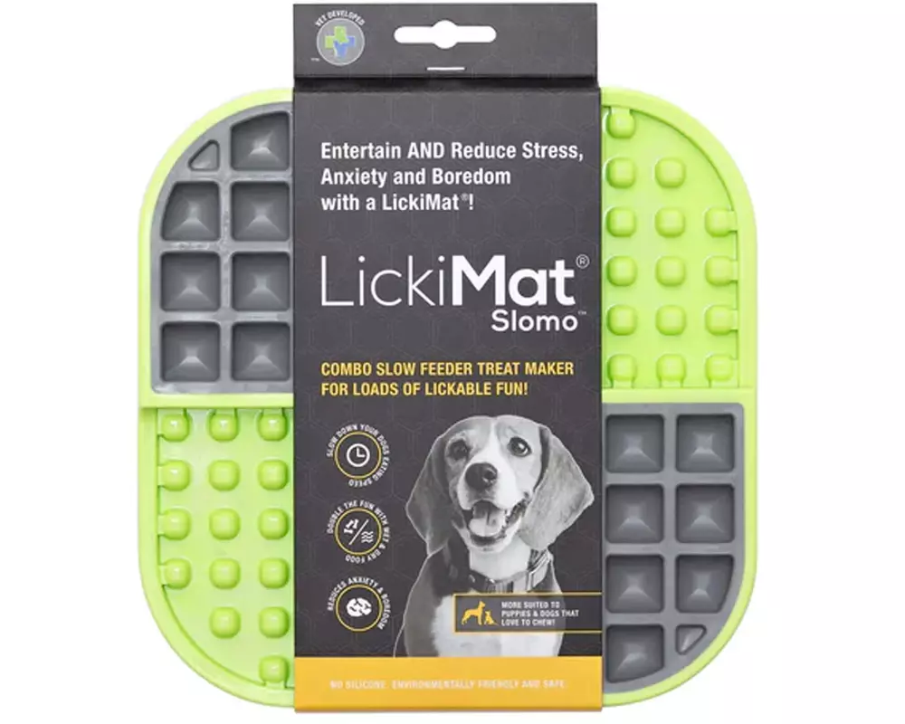 LickiMat Futtermatte Slomo 20 x 20 cm, Grün
