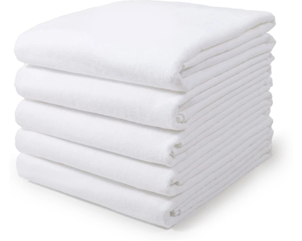 MAKIAN Moltontuch 5-er Set 80 x 80 cm, Weiss