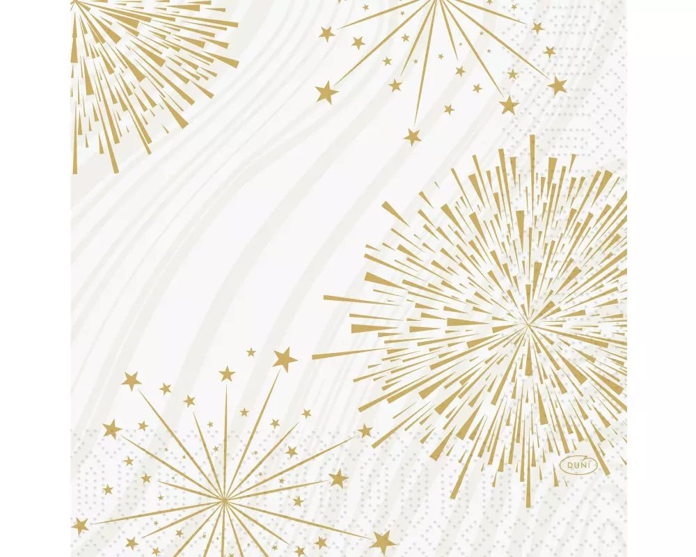 Duni Weihnachtsservietten Sparkly White, 33 x 33 cm, 50 Stück