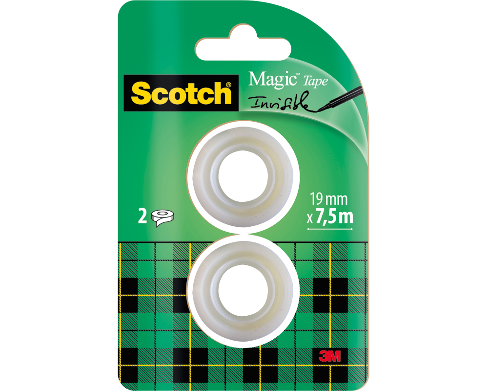 SCOTCH Magic Tape 810 19mmx7,5m 8-1975R2 transparent 2 Rollen