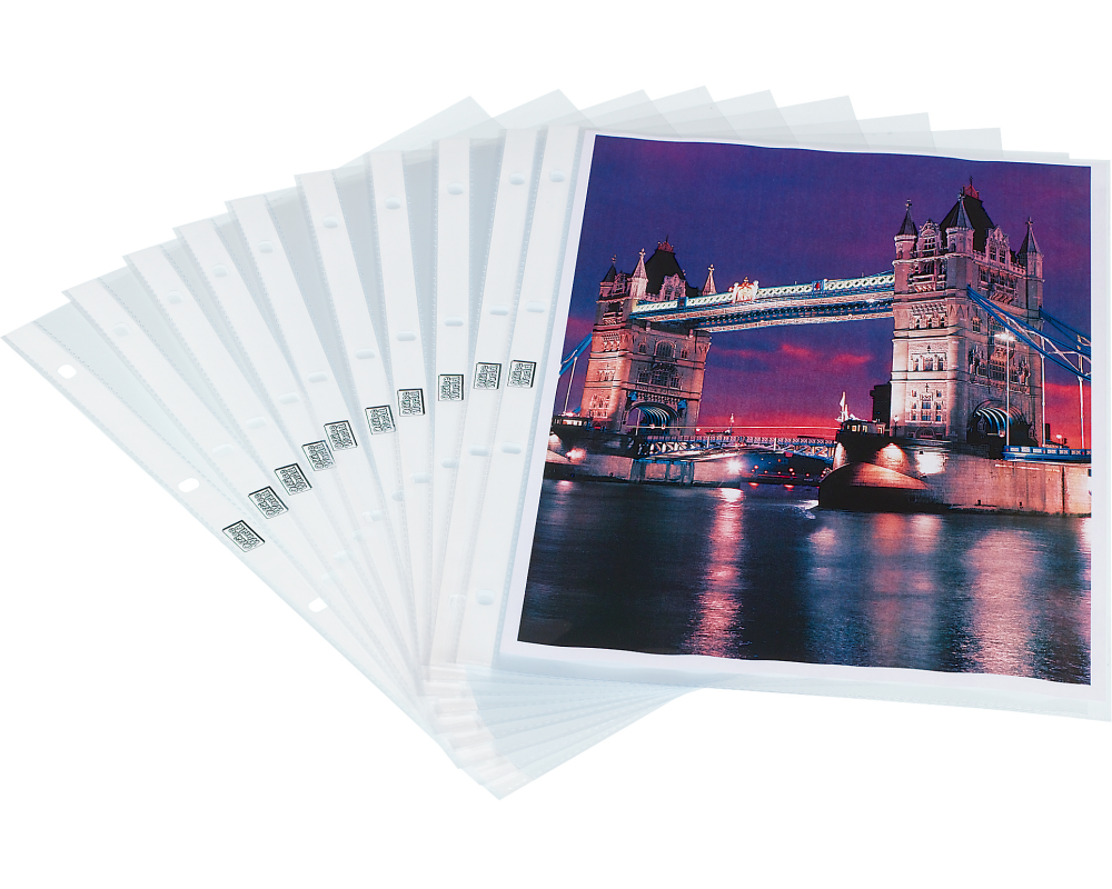 OFFICE WORLD Premium Zeigetaschen 1171244 A4, 80µ,glatt, 10 Stk.