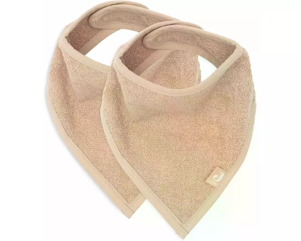 Jollein Dreieckstuch Frottee 2er Set Biscuit