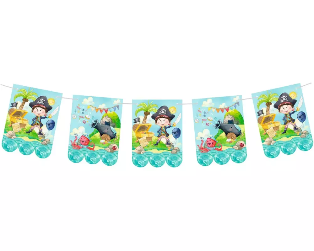 Susy Card Girlande Little Pirate 2.5 m, Mehrfarbig
