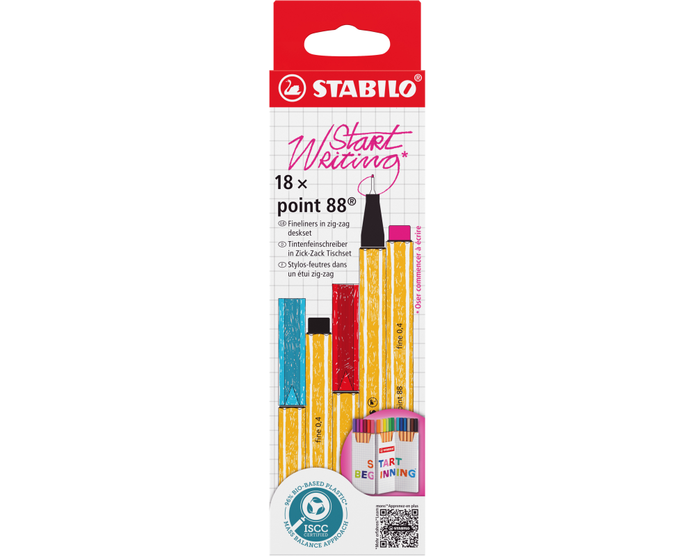 STABILO Filzstift point 88 Zick Zack 18er Etui