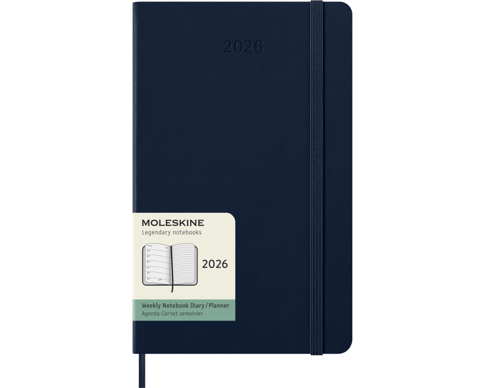 MOLESKINE Agenda Classic Large 2026 DHB2012WN3Y26 1W/1S saphir HC 13x21cm