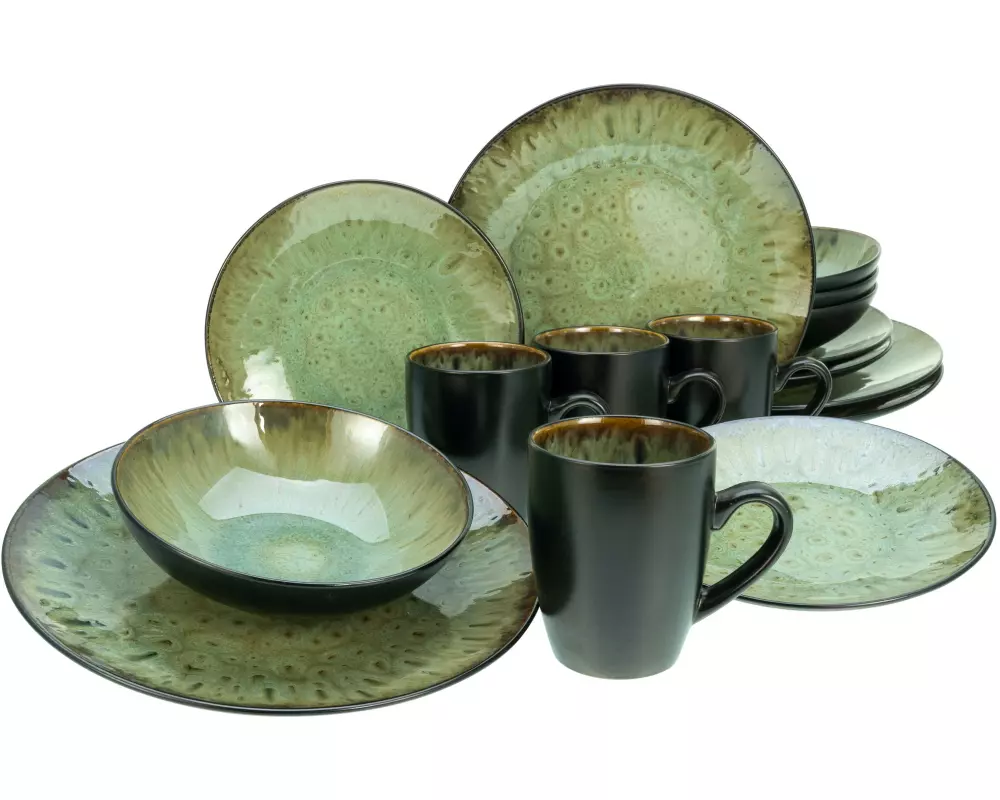 creaTable Teller-Set Grün/Schwarz