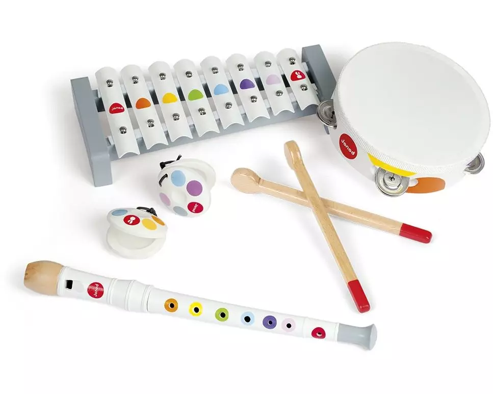 Janod Musikinstrument Musik-Set Konfetti 4-teilig