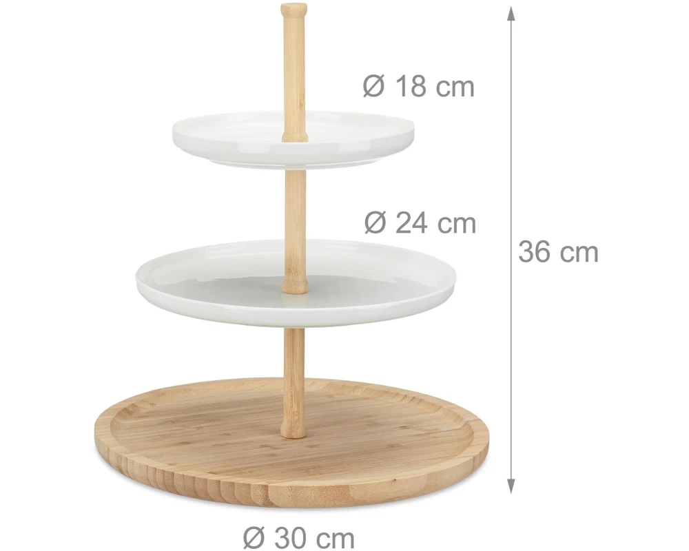 relaxdays Etagere Weiss/Hellbraun