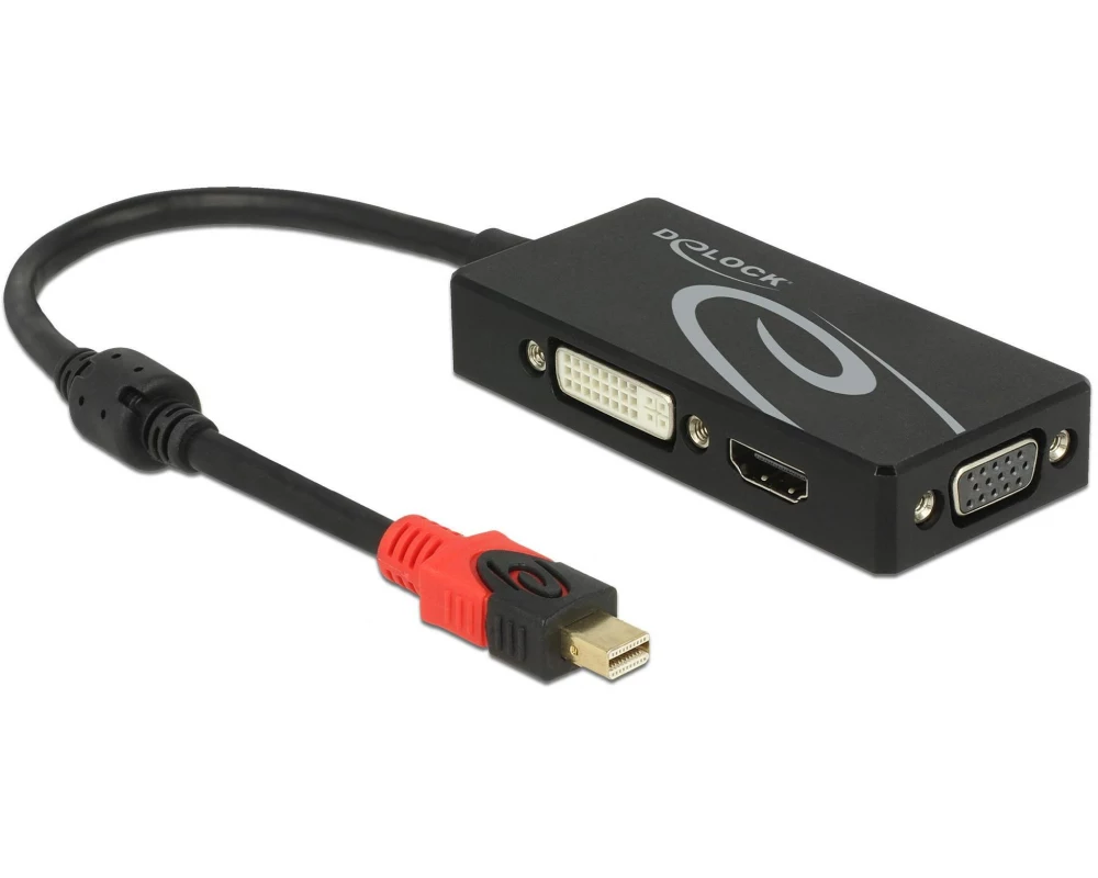 Delock Multiadapter 4K Mini-DisplayPort - HDMI/VGA/DVI-D