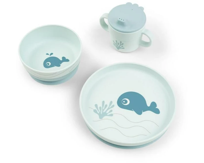 done by deer Kindergeschirrset Foodie Wally Blau