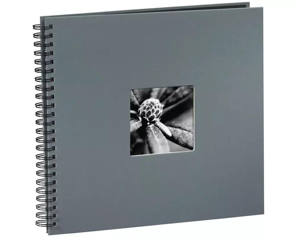 Hama Fotoalbum Fine Art 36 x 32 cm Grau, 50 schwarze Seiten