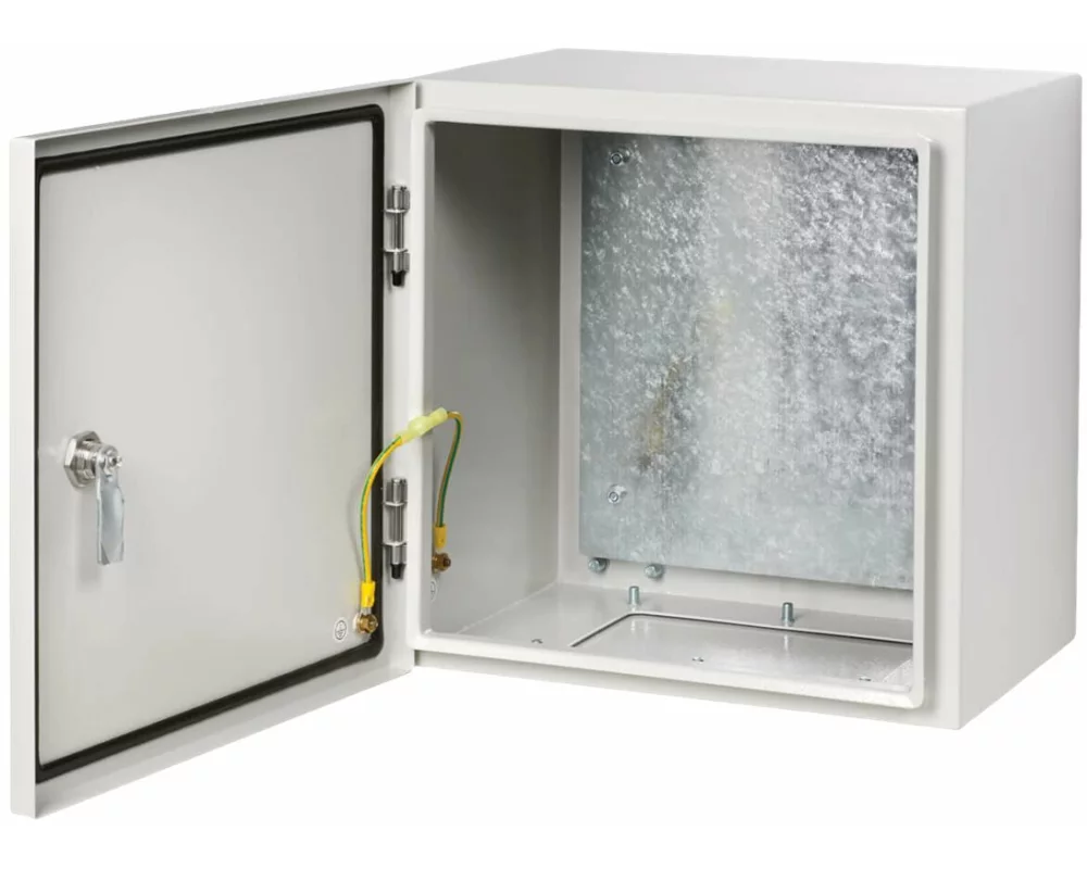 EATON TRIPPLITE SmartRack, Outdoor, Industrial, Enclosure, with, Lock, NEMA, 4, Surface, Mount, 14x14x10inch, Gray