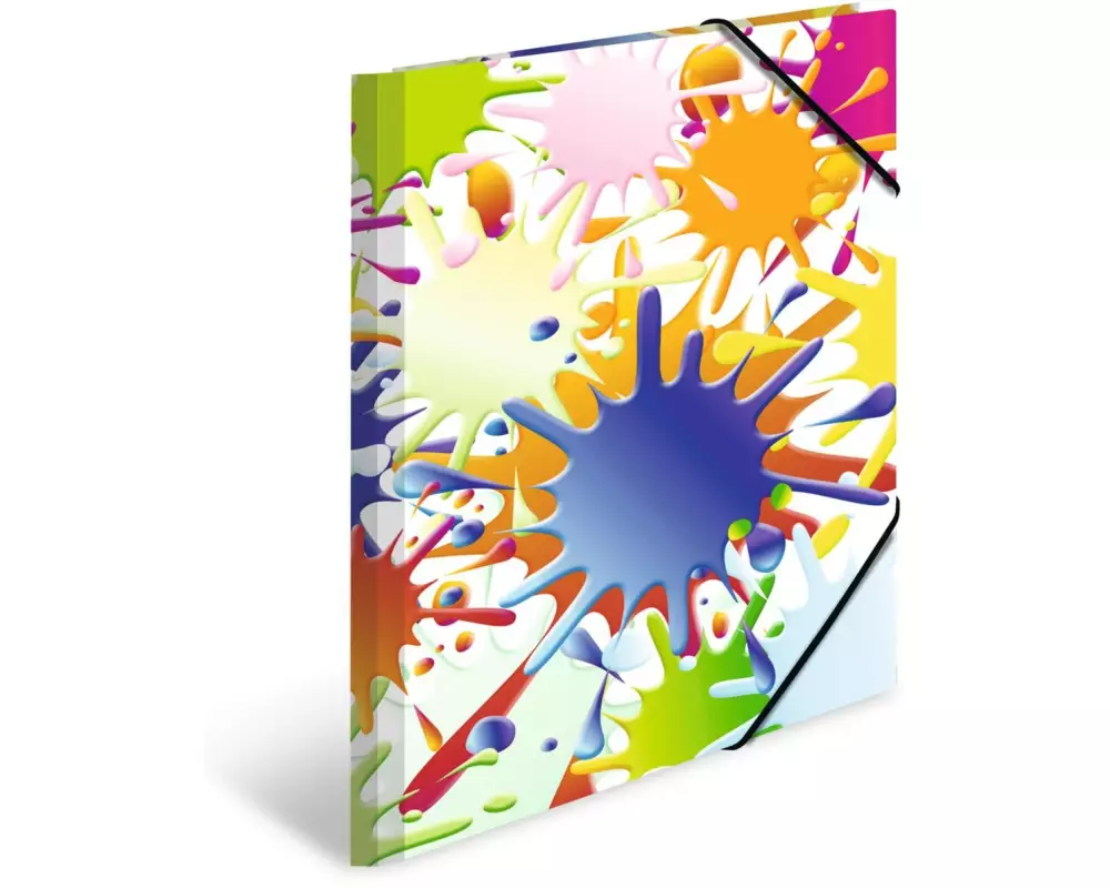 HERMA Gummibandmappe A4 Farbkleckse, Karton, mit Innendruck