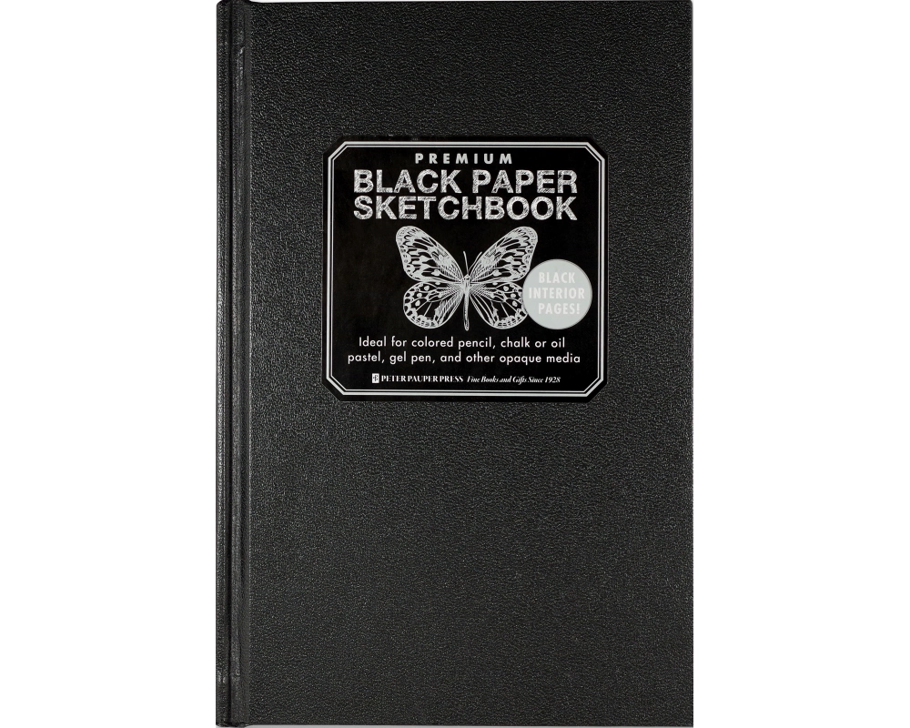 ROOST Premium Skizzenbuch A5 1628 192 Seiten, schwarz perforiert