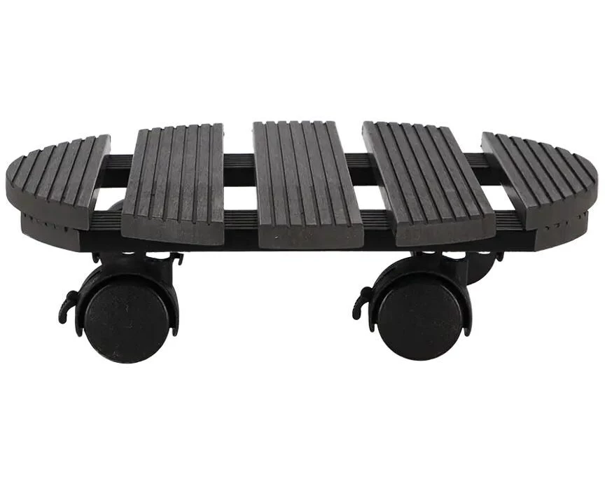 Esschert Design Pflanzenroller WPC rund Braun