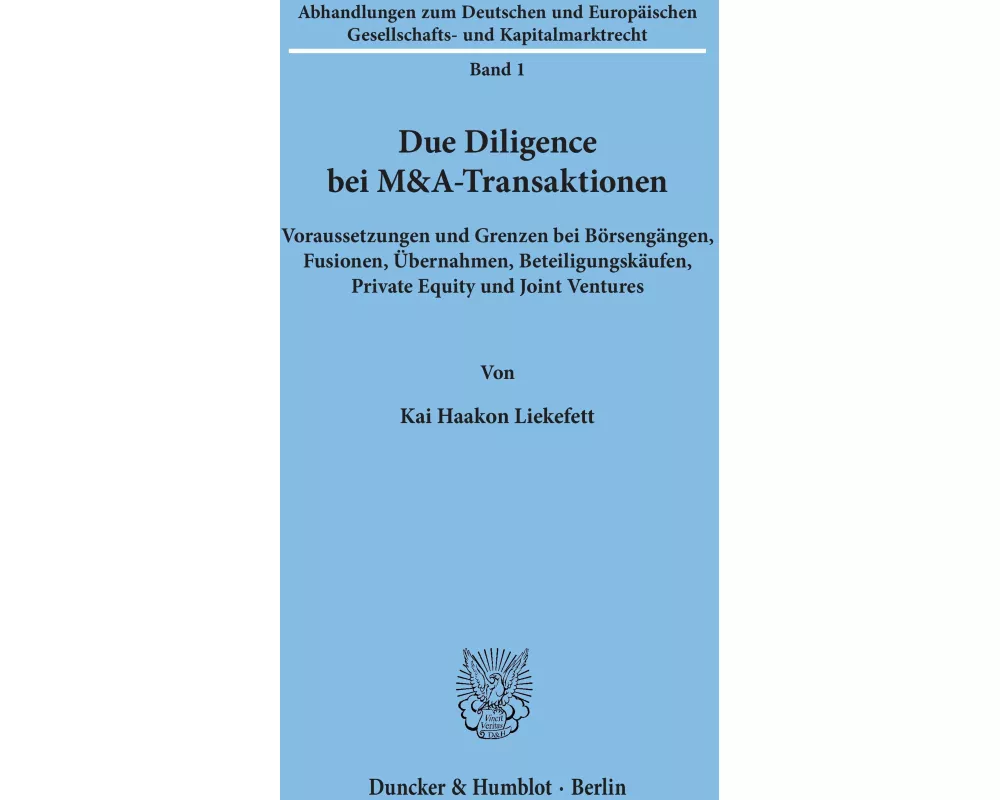 Due Diligence bei M&A-Transaktionen