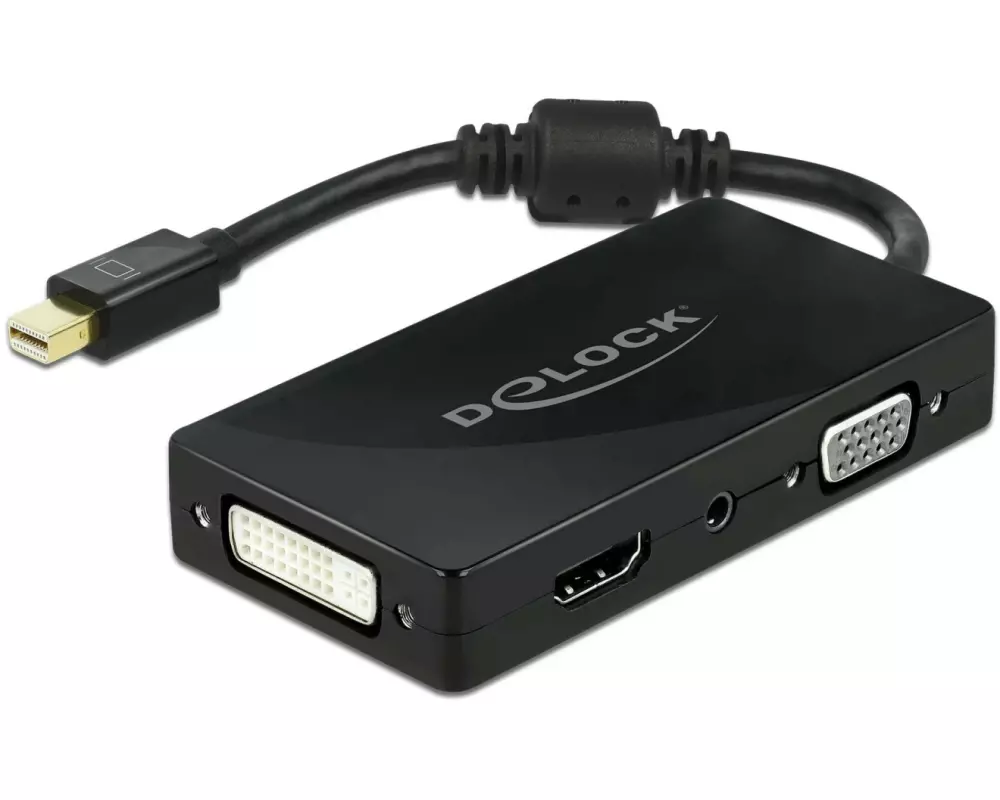 Delock Multiadapter Mini-DisplayPort - DVI-D/HDMI/VGA 4K Passiv