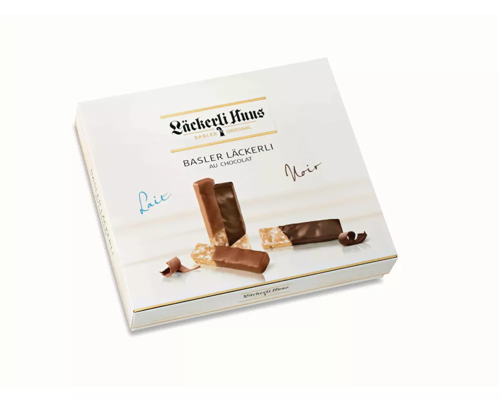 Läckerli Huus Basler Läckerli au chocolat noir et lait 200 g