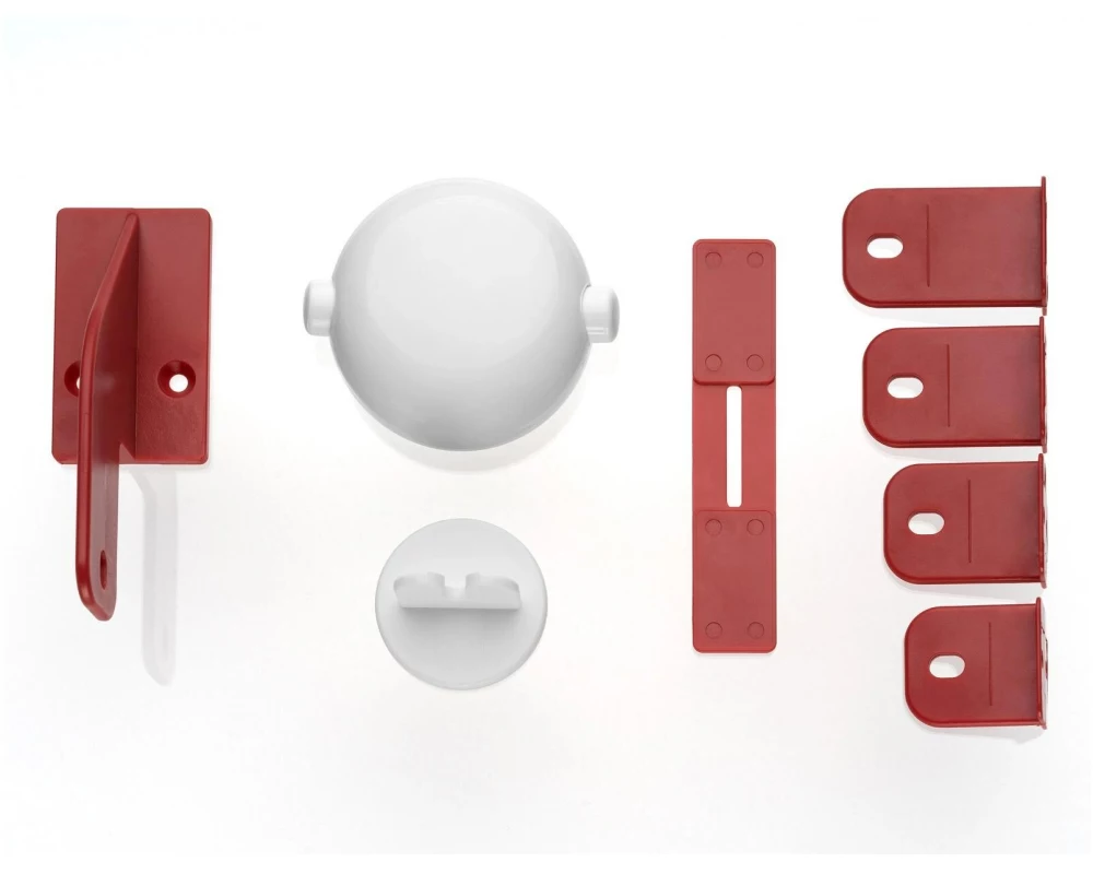 reer Schrankschloss für Doppeltüren Weiss