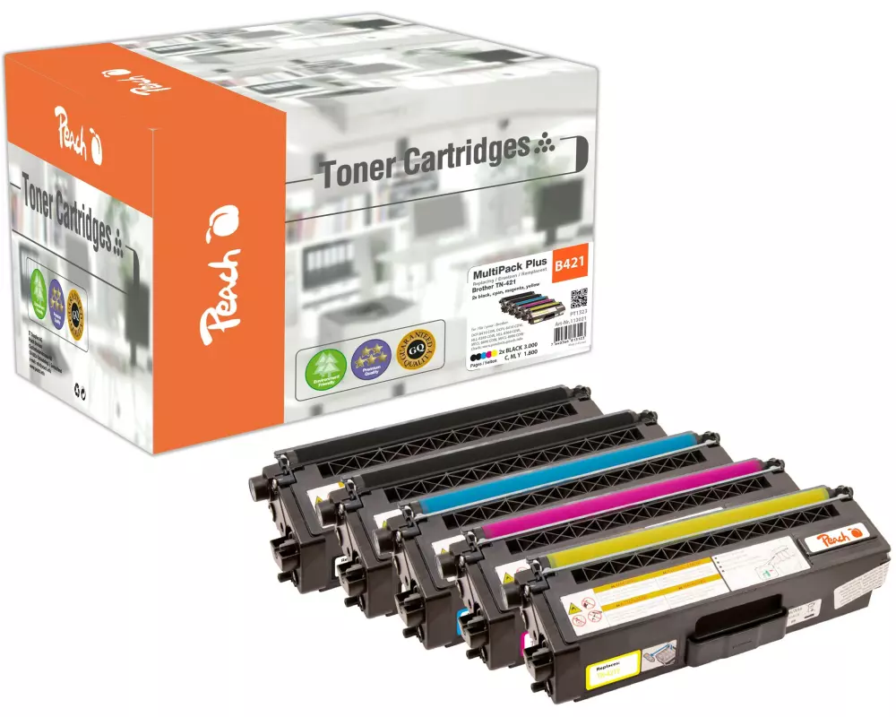 Peach Tonerset Brother TN-421 MultiPack Plus 2x BK, 1x C/M/Y
