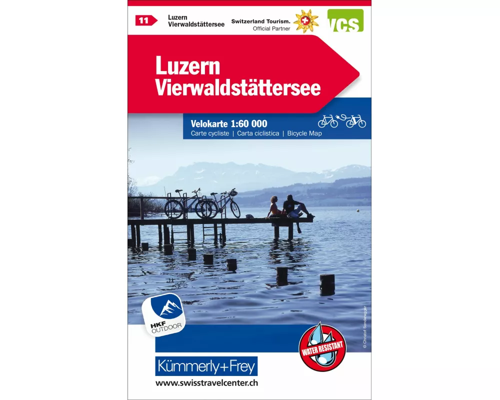 Kümmerly+Frey Velokarte 11 Luzern, Vierwaldstättersee 1:60.000