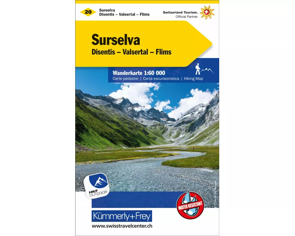 Kümmerly+Frey Wanderkarte 20 Surselva 1:60.000