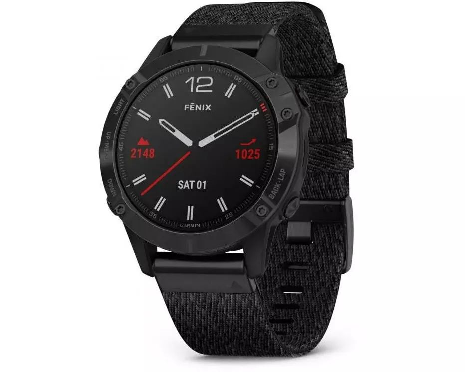 GARMIN GPS-Sportuhr Fenix 6 Sapphire Black