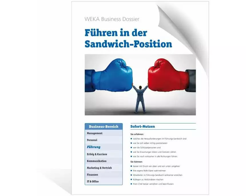 Führen in der Sandwich-Position