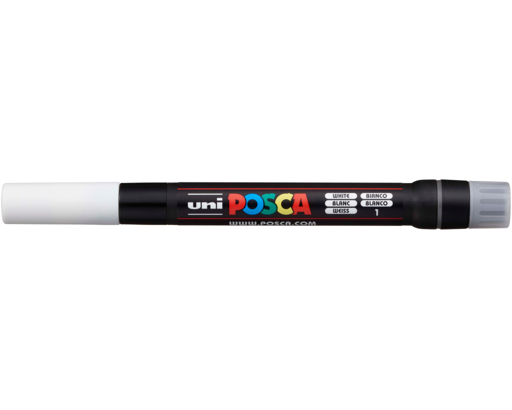 UNI-BALL Posca Pinsel-Marker 1-10mm PCF350 WHITE weiss