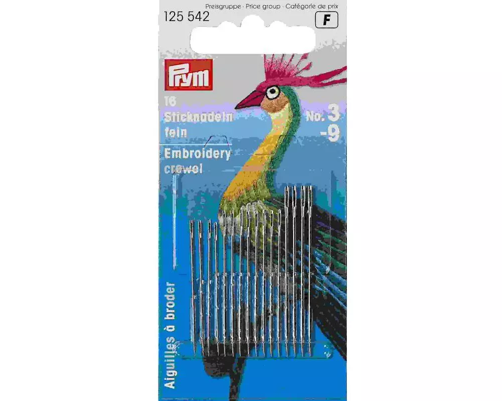 Prym Sticknadel Silber, Nr. 3-9