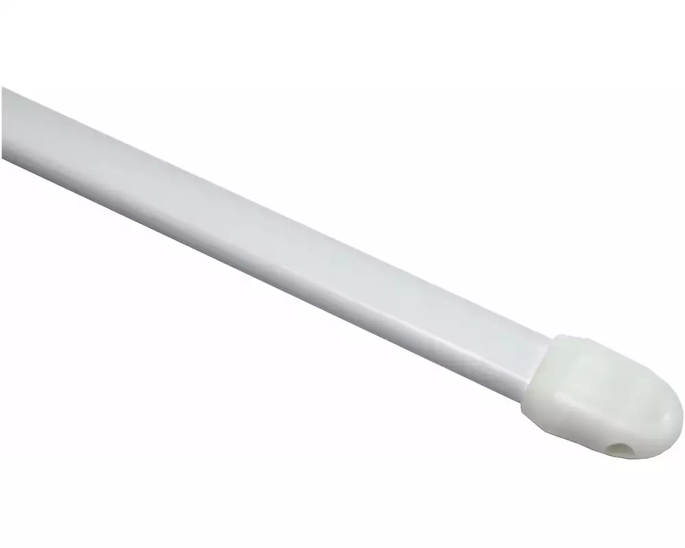 Gardinia Vorhangstange flachoval, 50-80 cm 2 Stück, Weiss