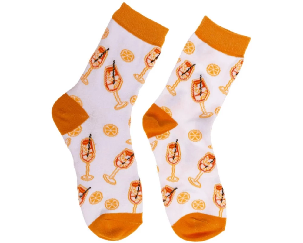 Trendcompany Socken Aperol Cocktail Grösse 36-42