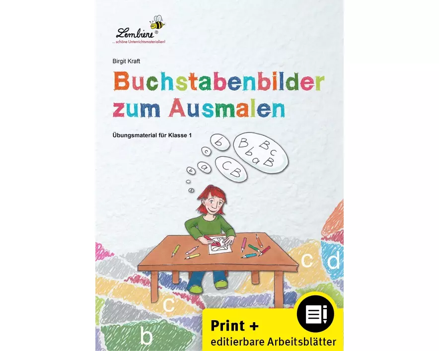 Buchstabenbilder zum Ausmalen